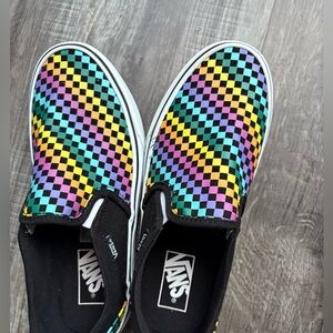 Rainbow Vans size 8